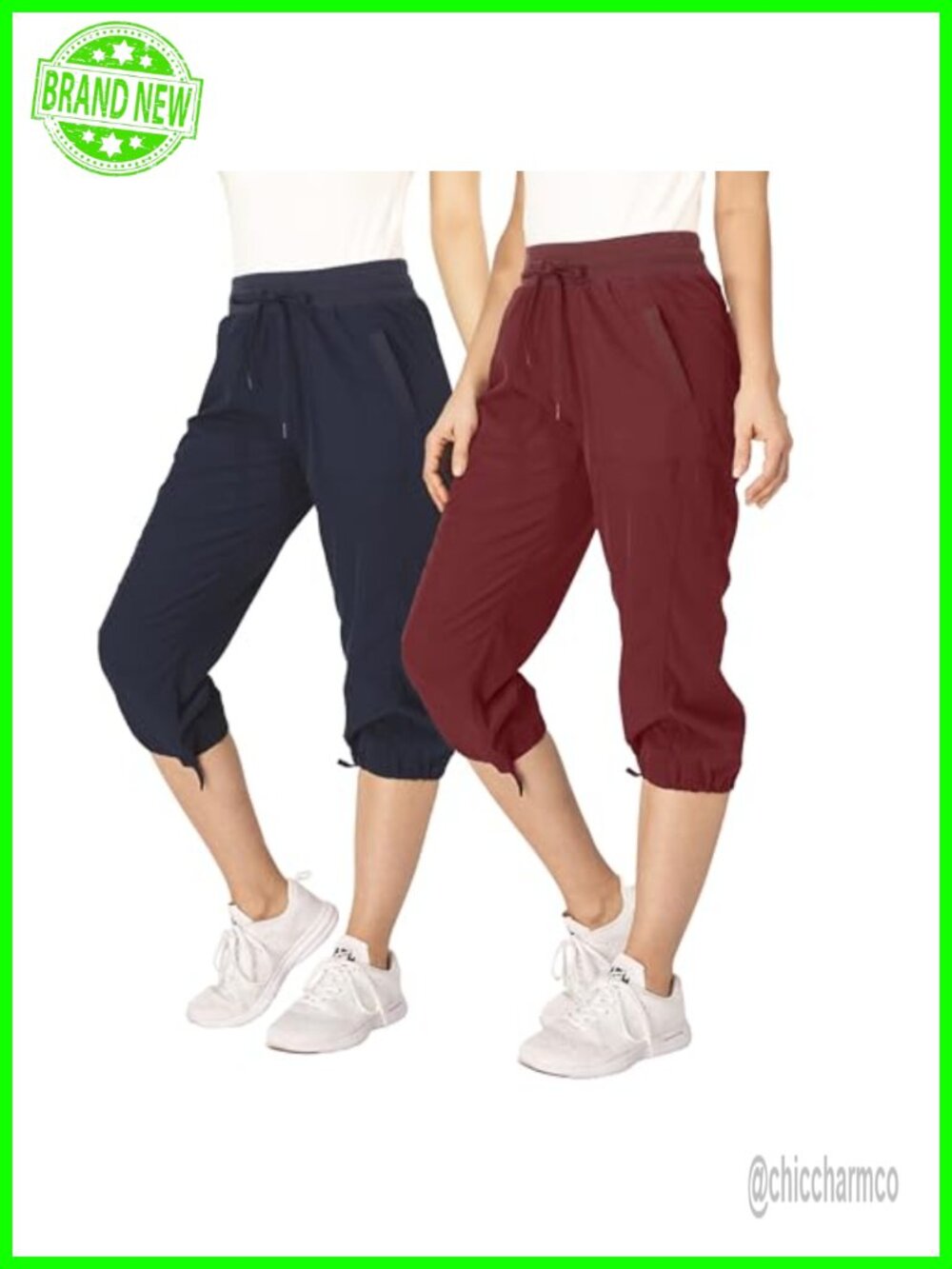 Ultra Performance 2 Pack Capri Pants Women Hiking Cargo Pockets